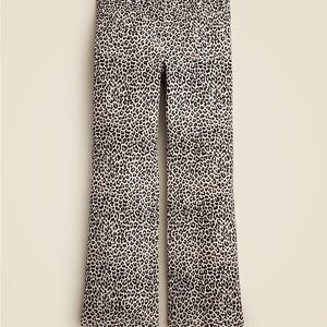 J. Crew Animal Print Wide Leg Jeans in Black and White